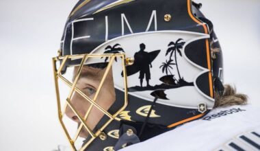 Apr 23, 2014; Dallas, TX, USA; Anaheim Ducks goalie Jonas Hiller (1) warms up before game four against the Dallas Stars in the first round of the 2014 Stanley Cup Playoffs at American Airlines Center. The Stars defeated the Ducks 4-2. Mandatory Credit: Jerome Miron-USA TODAY Sports