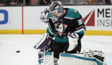 Sergei Fedorov skating before puck drop with the Ducks in 2003