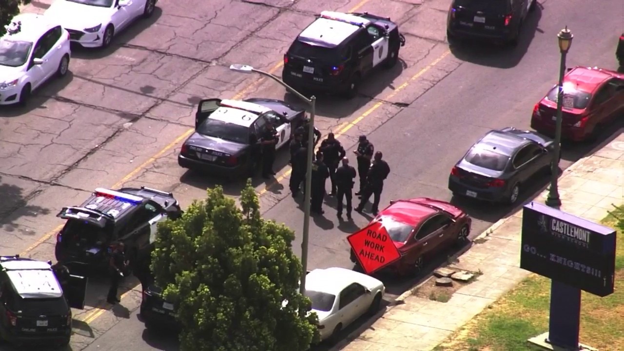 Police activity at Oakland's Castlemont High School