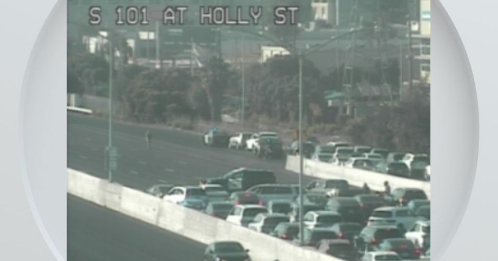 Freeway shooting investigation in San Carlos closed northbound Highway 101