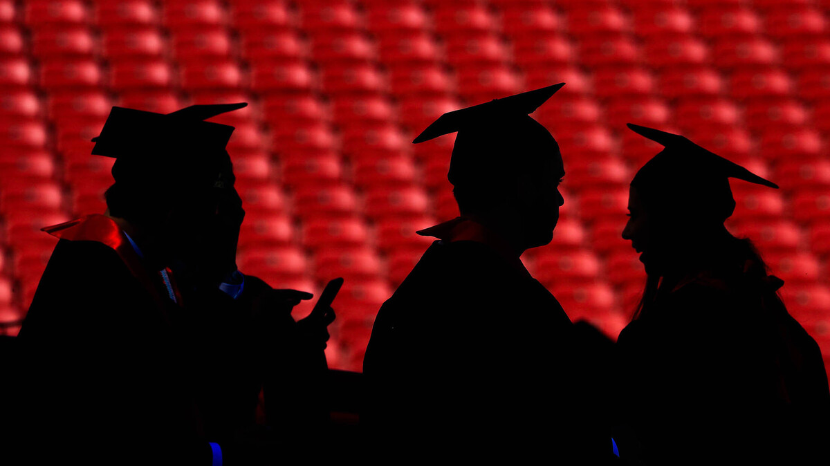 Stanford University students just before the school’s commencement ceremony at Stanford Stadium in Stanford, Calif., on Sunday, June, 13, 2021. (Randy Vazquez/ Bay Area News Group) Stanford University students just before the school’s commencement ceremony at Stanford Stadium in Stanford, Calif., on Sunday, June, 13, 2021. (Randy Vazquez/ Bay Area News Group)