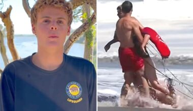 Rookie lifeguard Ryder Williams reveals terrifying thoughts during heroic ocean rescue