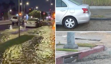 Another Los Angeles water pipe rupture wreaks havoc on Beverly Grove