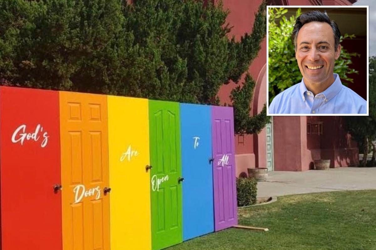 Rainbow church doors vandalized twice in Fresno this summer