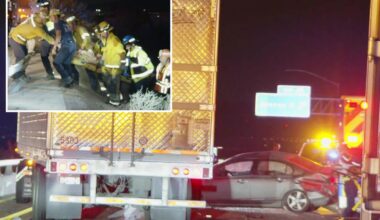 Chaos on California's State Route 4 as big rig smashes into cars