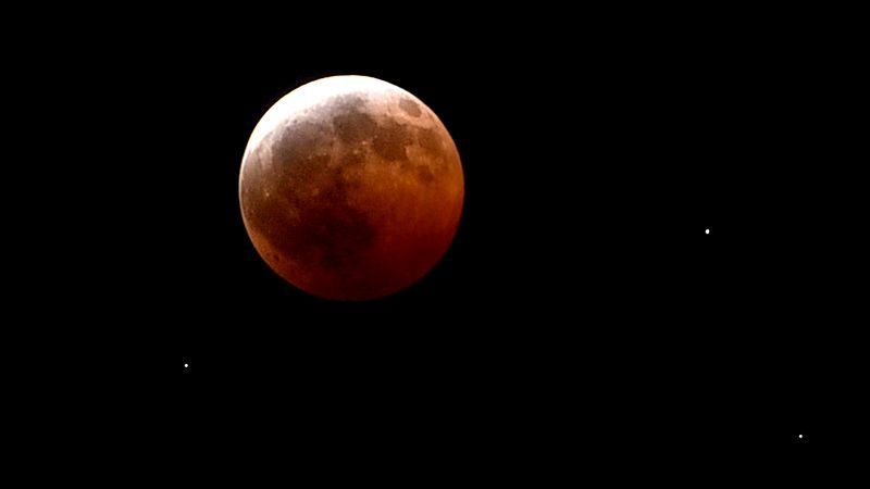 Eddie Islas @wiiiphotography sent in a great photo showing the reddish color taking over the moon. (Courtesy: Eddie Islas @wiiiphotography)