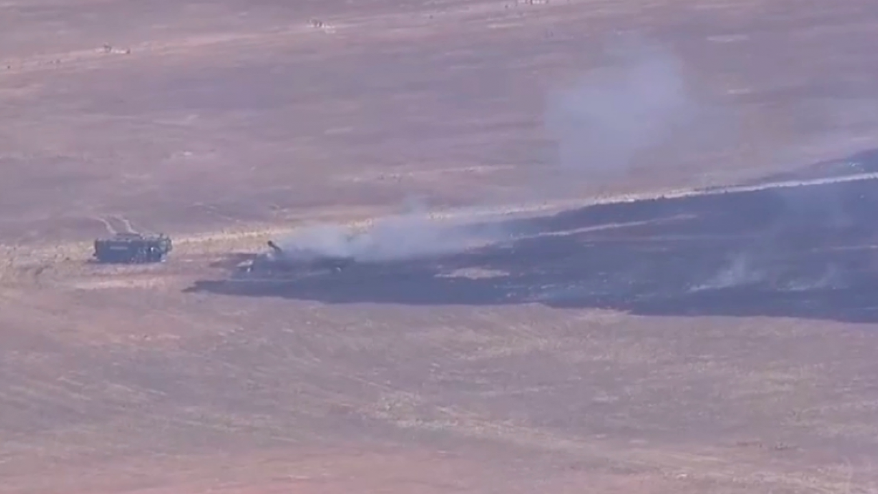 F-35 crashes at MCAS Miramar in San Diego, sparking brush fire