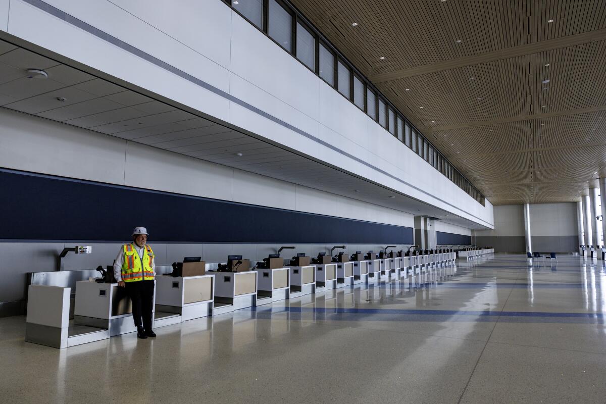 The ticketing counter and adjacent area check-in area.