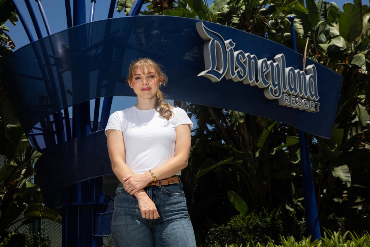 Courtney Griffith standing at Disneyland