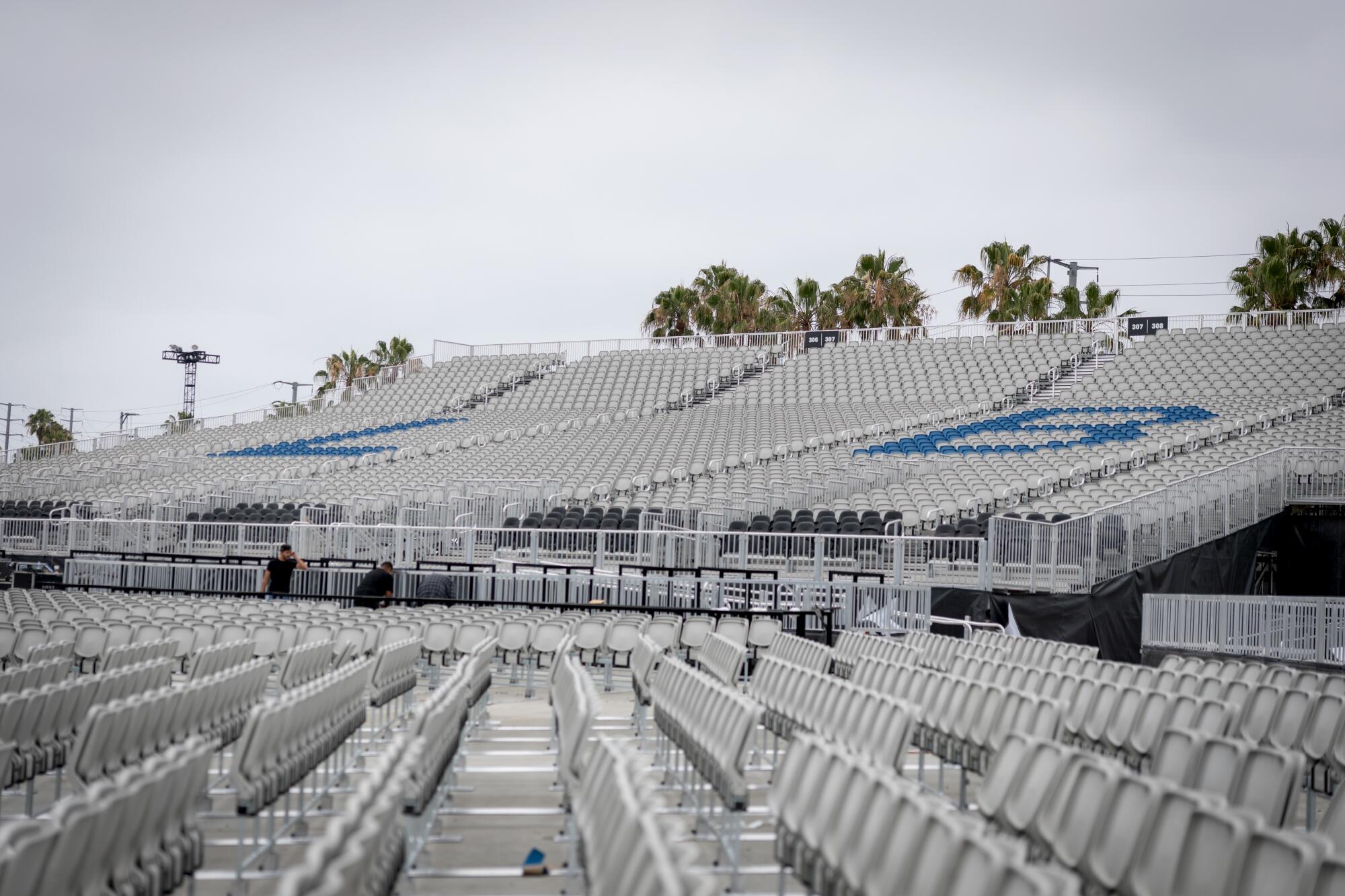 Construction continues on the F&M Bank Amphitheater