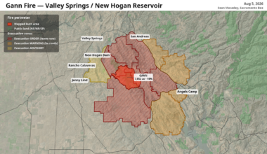 More smoke for Northern California as Gann fire grows