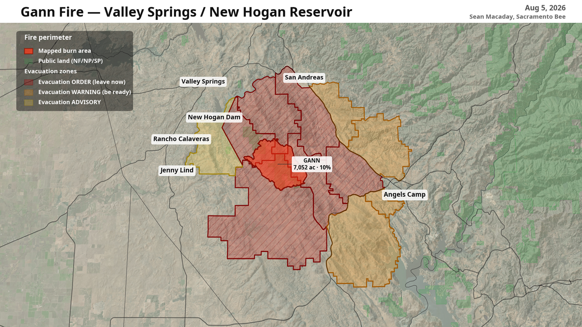 More smoke for Northern California as Gann fire grows