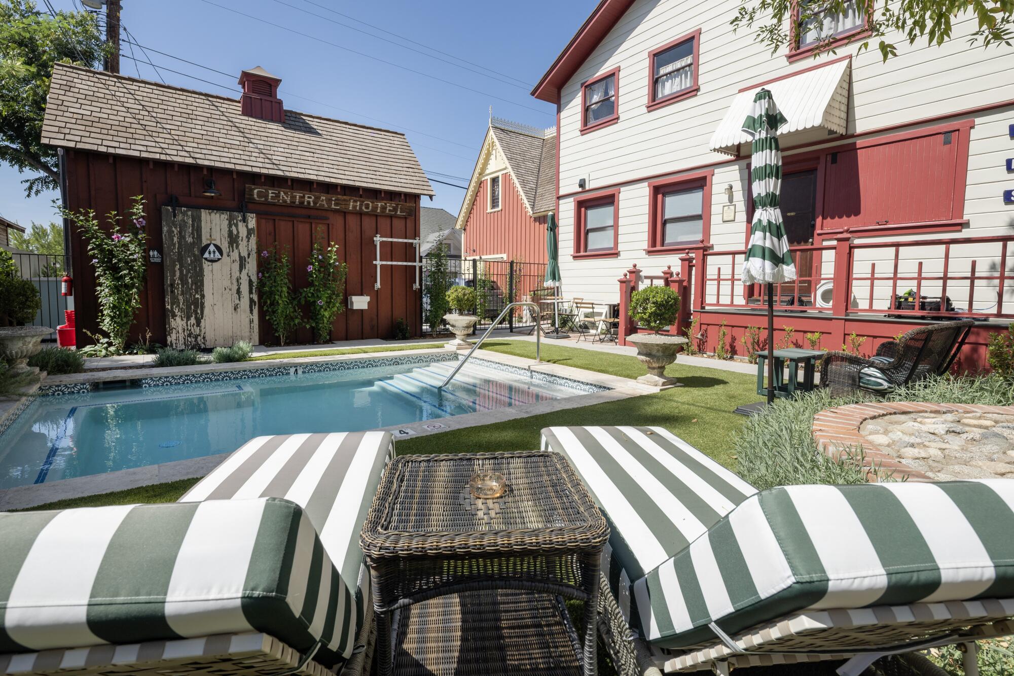 The pool at the Arthur Blair Historic Inn.