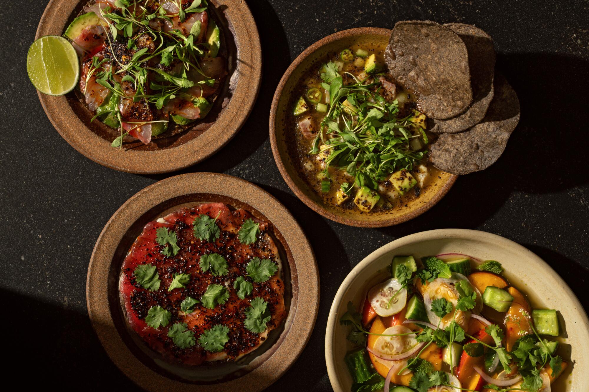 Tostadas, ceviche and aguachile are among the most popular dishes at A Tí.