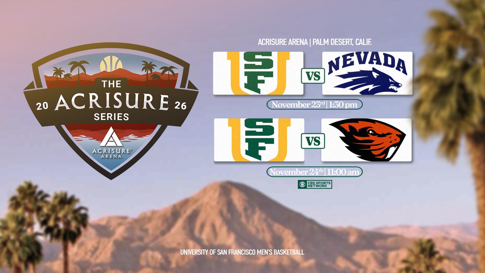 Dons Draw Nevada + Oregon State in 2026 Acrisure Series