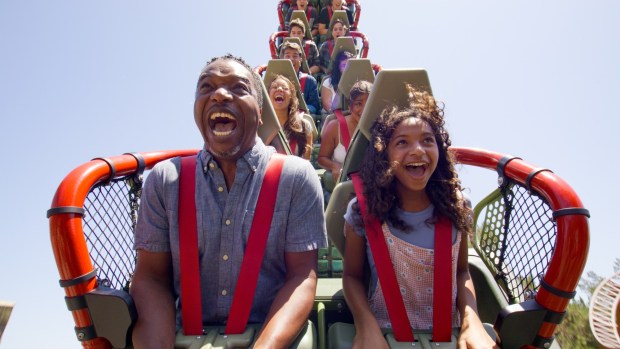 The new Montezooma: The Forbidden Fortress roller coaster at Knott's Berry Farm. (Courtesy of Knott's)