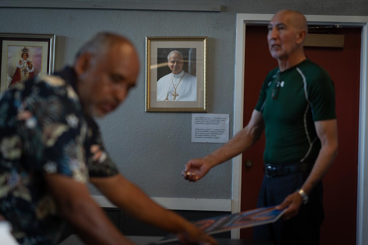 Parishioners at Resurrection Catholic Church in Boyle Heights