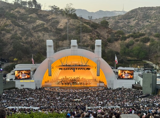 The Hollywood Bowl remains a prized concert venue more than a century after its 1922 opening. The headliner on Aug. 2 was the rock singer St. Vincent, who was backed by the Hollywood Bowl Orchestra. (Photo by David Allen, Inland Valley Daily Bulletin/SCNG)