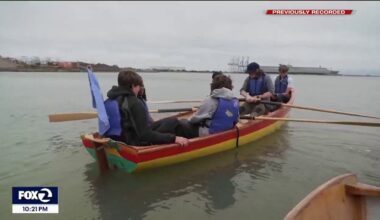 Bayview-Hunters Point youth launch handcrafted boat in bay