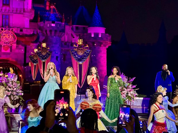 The finale of Disney's World Princess Week concert in front of Sleeping Beauty Castle at Disneyland. (Photo by Brady MacDonald, Orange County Register/SCNG)