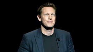 David Ellison, CEO of Paramount Skydance, speaks during CinemaCon 2026
