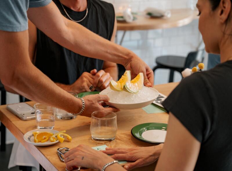Weiser melon served for dessert at Sqirl in Los Angeles.