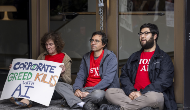 ‘I’m not the one that should be in jail’: OpenAI protester, 69, turns herself in