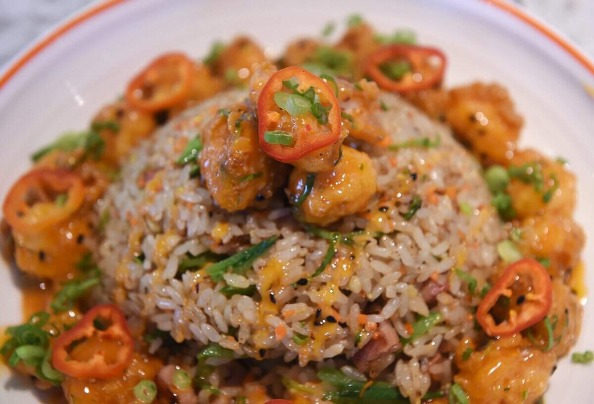 Heirloom’s bacon shrimp fried rice, photographed Tuesday, Feb. 5, 2019 in Fresno.