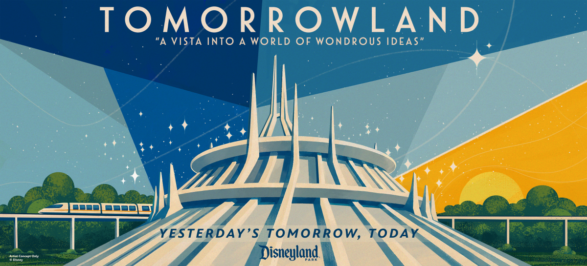 Promotional art for a reimagined Tomorrowland released by Disney. The project, according to Imagineers, is in its infancy.