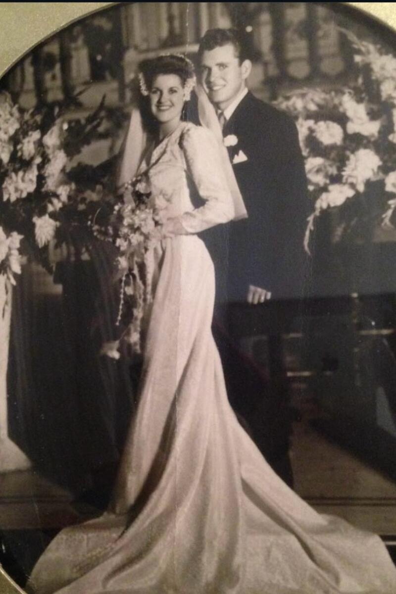 Papa and G.G. (Robert and Norma Blair) wedding photos from 1947. (Lauren Bethke)