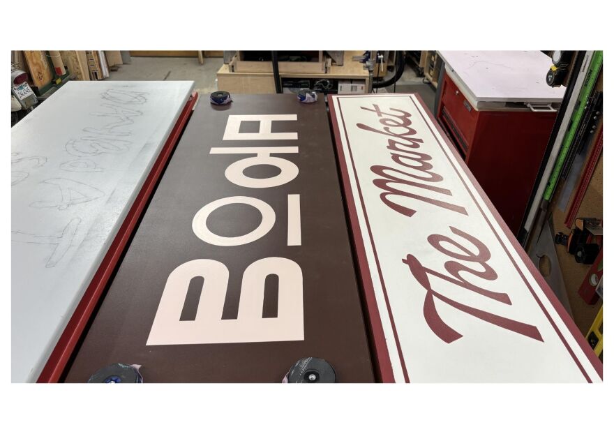 Some recently painted sign