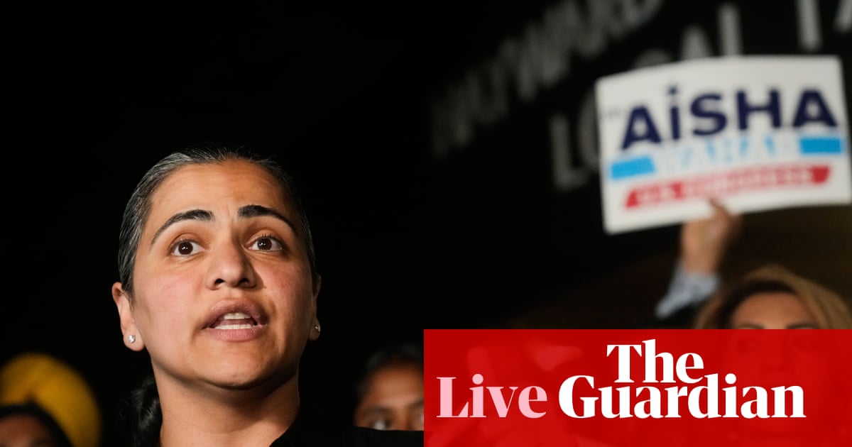 Democrats rally behind progressive Aisha Wahab after win in California special election – US politics live | US politics