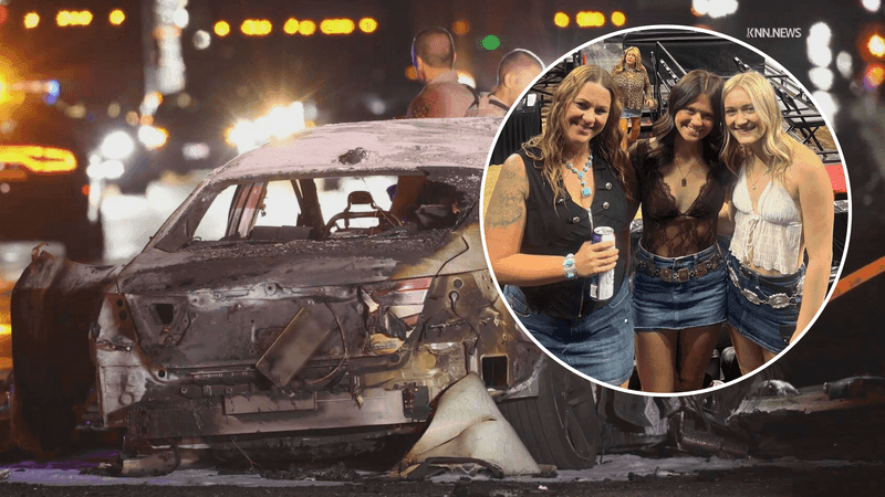 A GoFundMe was created for a mother and two daughters who were killed in a wrong-way fiery crash on Highway 99 in Bakersfield early Sunday morning. PHOTO: KNN.NEWS/Dale Schoettler, GoFundMe