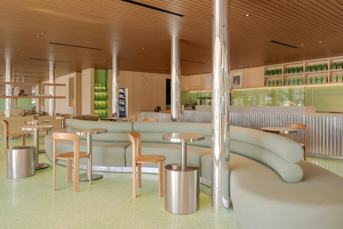 A pre-opening view of Blank Street's new Studio City location.