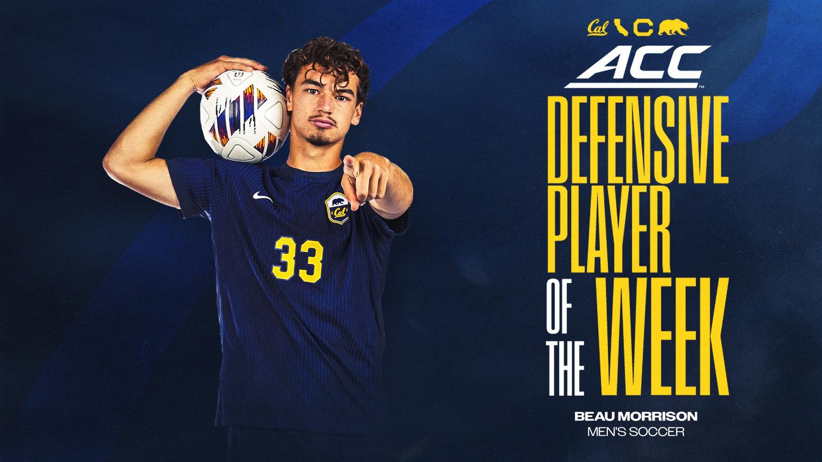 Morrison Tabbed ACC Defensive Player Of The Week