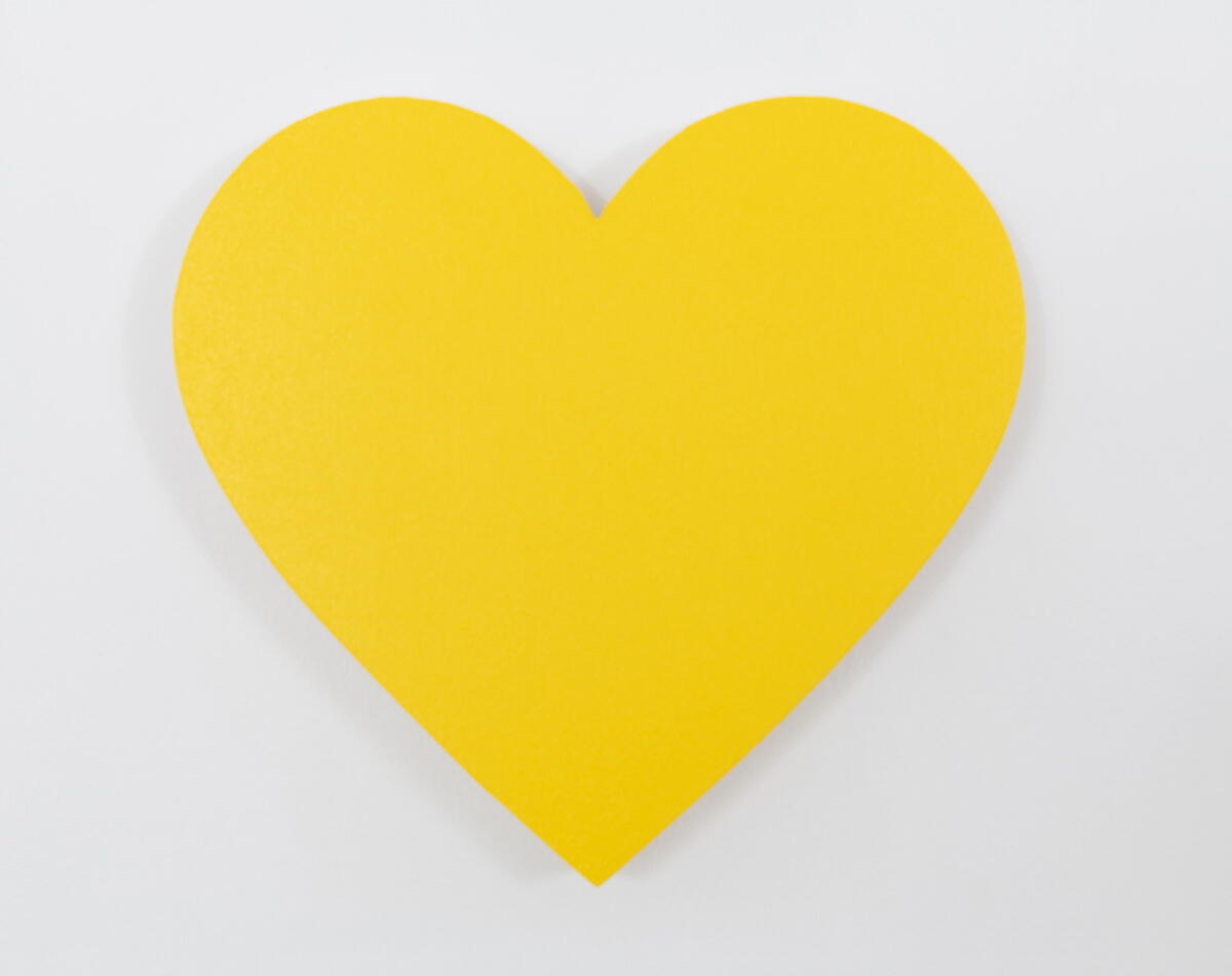 Joshua Smith Untitled (Yellow Heart), 2026 Acrylic on canvas 14 ¾ x 14 ½ in.