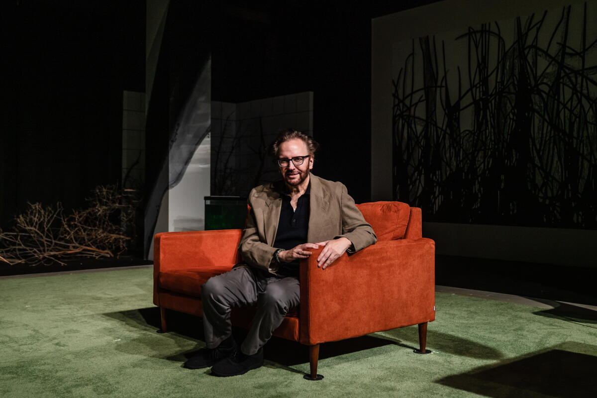 Theater Director Bart DeLorenzo on the set of "Enemy of the People" at the Odyssey Theatre.