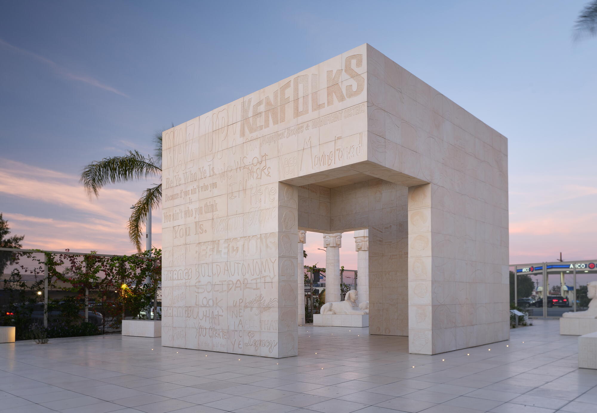 Lauren Halsey's South L.A. sculpture garden.
