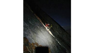 Volunteers rescue climber stranded on small ledge in California's Sierra Nevada