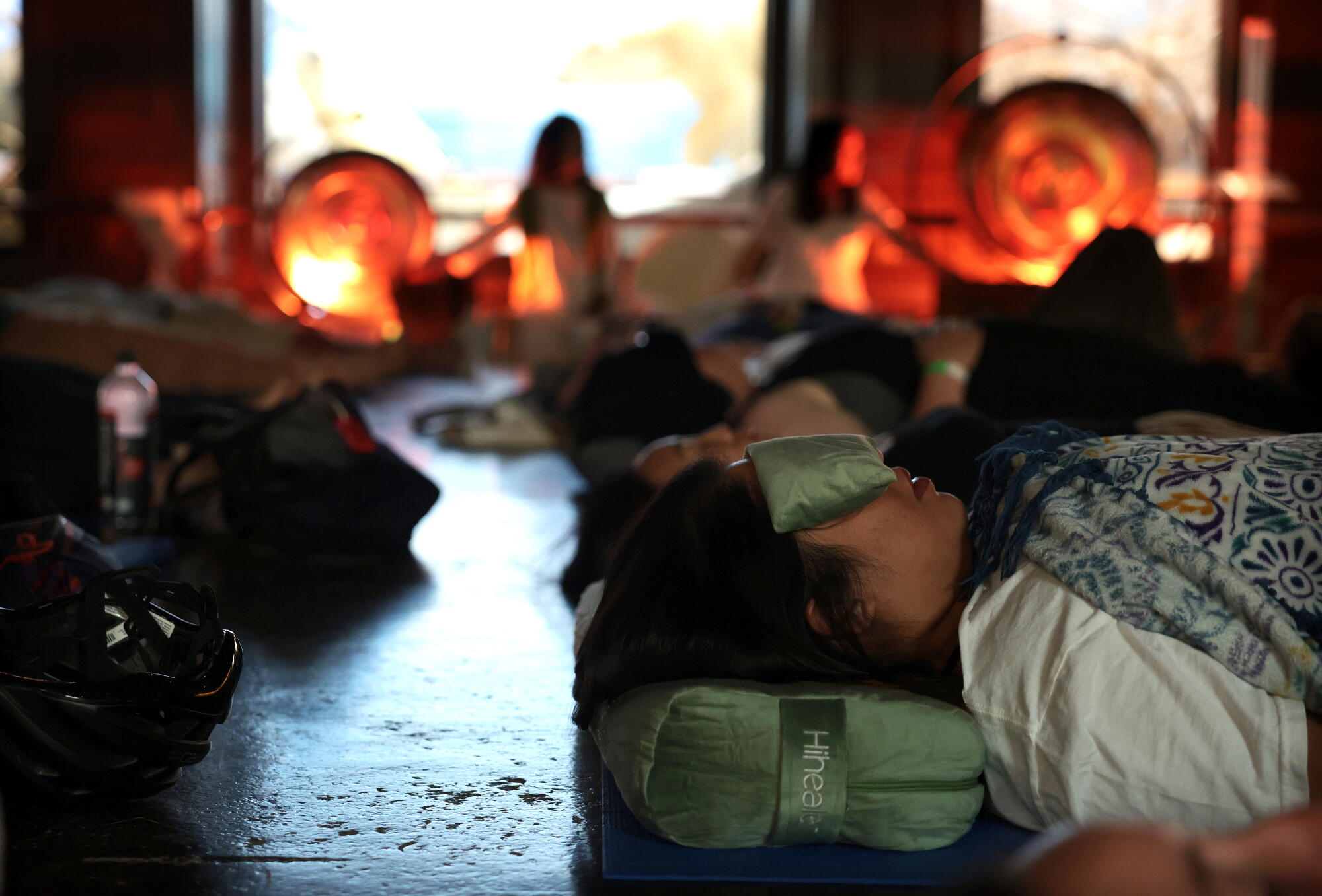 As part of the meditation, participants were invited to think about where they were, and where they've come from.