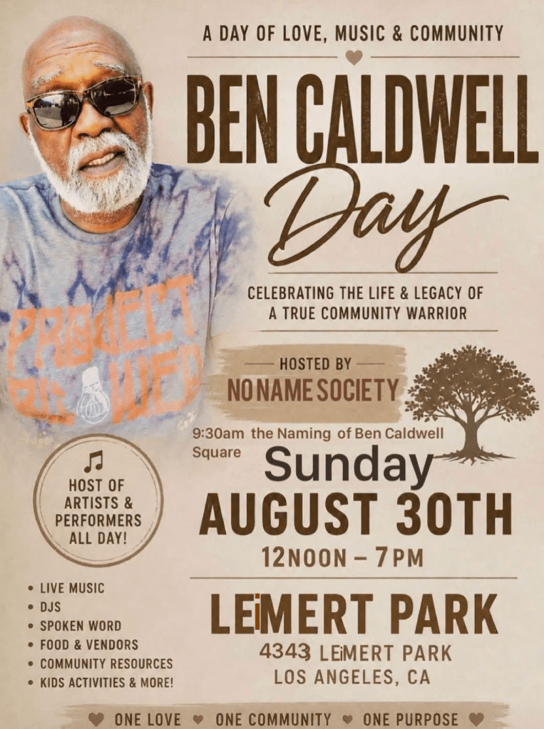 Today! Leimert Boulevard and 43rd Pl to be renamed "Ben Caldwell Square"