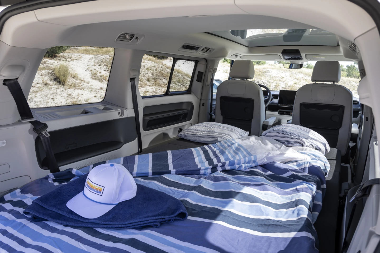 Designed to sleep two, the ID. California Cruise features a newly designed 80 x 47-in mattress