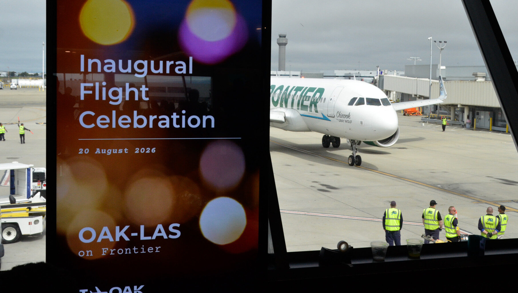 Oakland San Francisco Bay Airport Celebrates Frontier Airlines’ Return With Inaugural Las Vegas Service