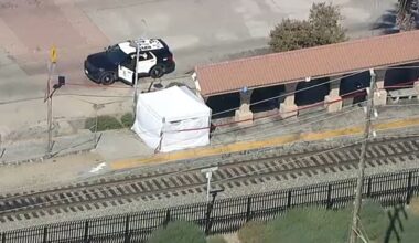 Deadly stabbing at Metrolink station in San Fernando Valley; suspect search underway