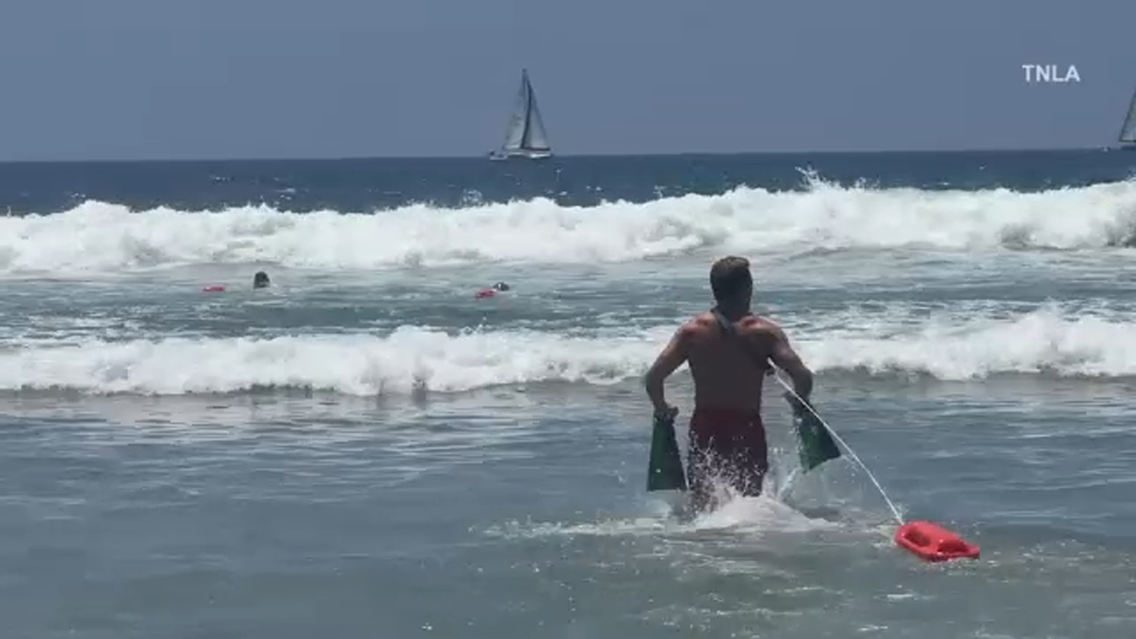 At least 1,950 ocean rescues made this weekend as dangerous swells keep Los Angeles County lifeguards busy