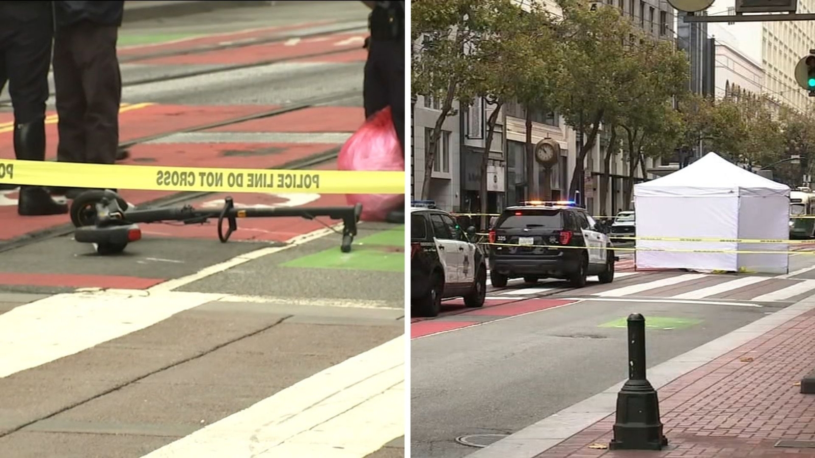 Woman riding scooter killed in San Francisco Market Street collision with truck after wheel caught in train track: witness