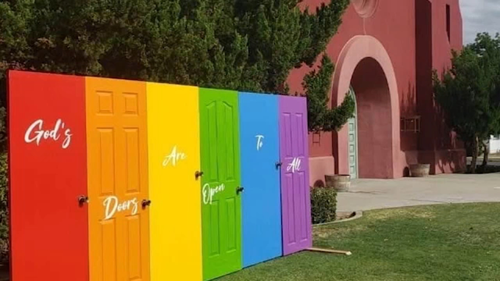 Fresno's 'Big Red Church' reports potential vandalism for outdoor art display