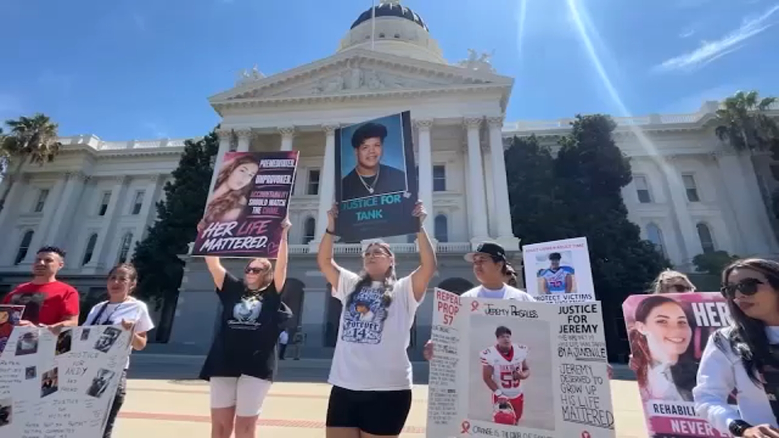 California families urge changes to Prop 57 during rally at State Capitol