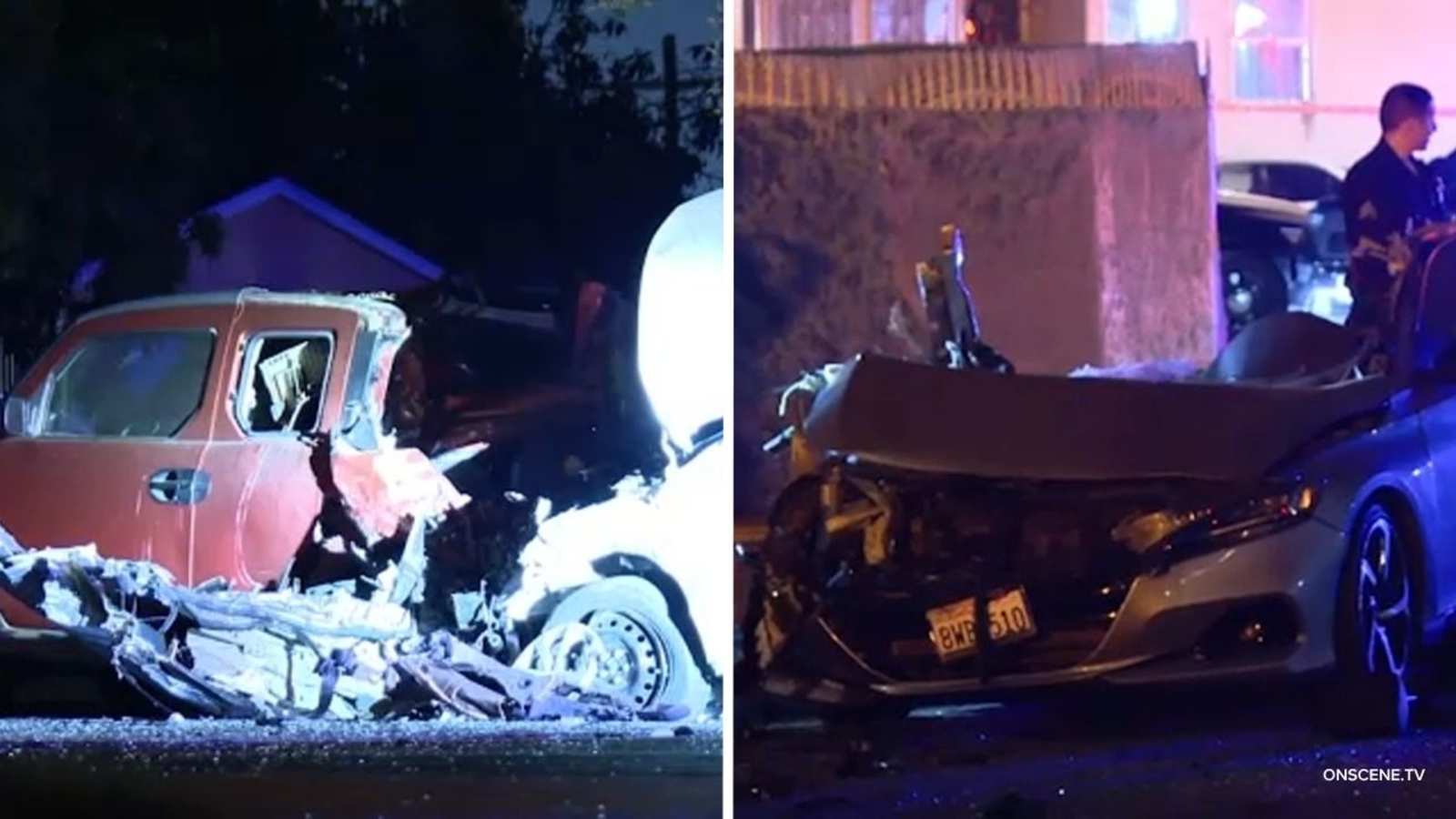 High-speed chase ends with crash into several parked cars in South Los Angeles