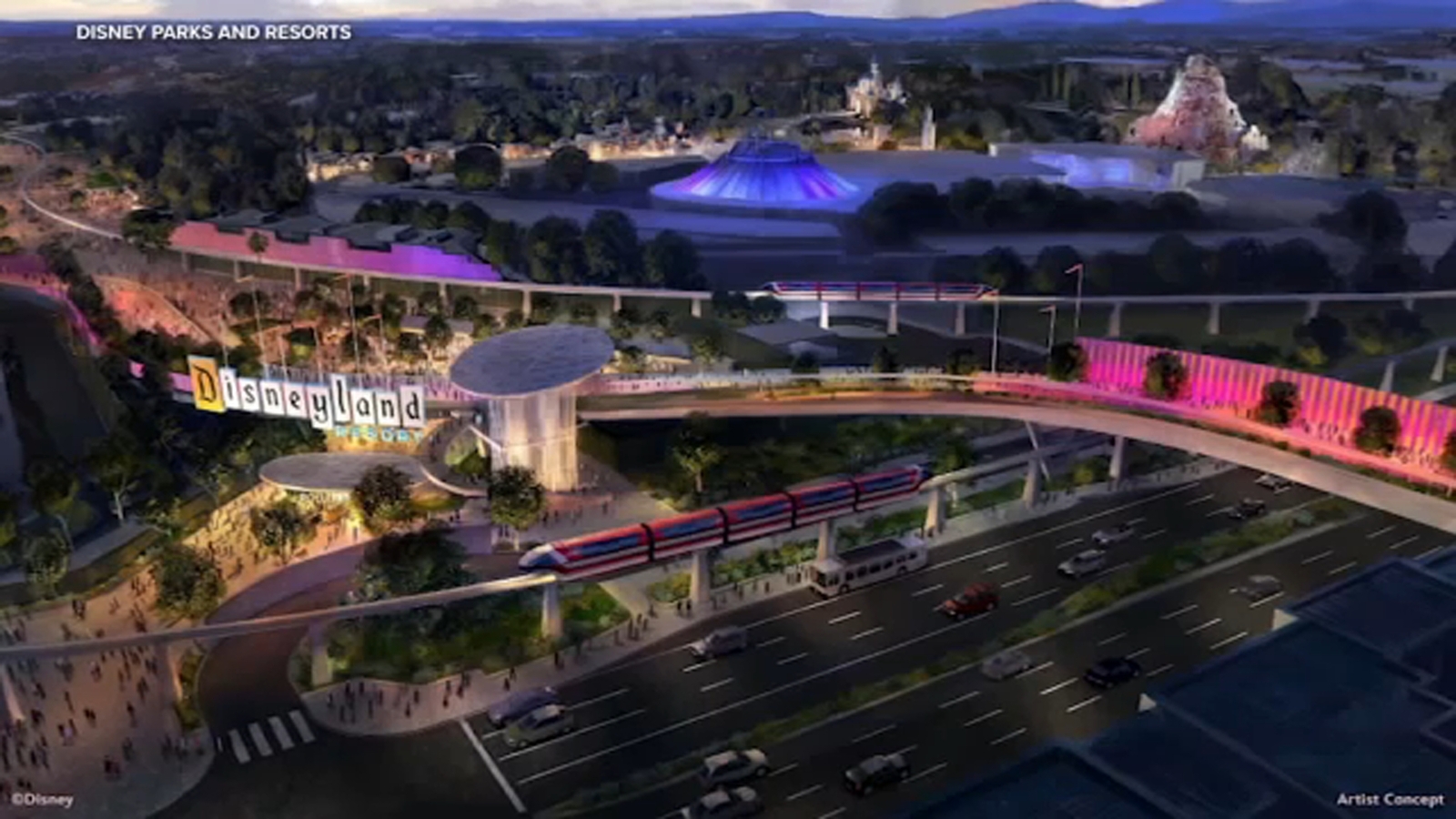 Disneyland breaks ground on parking structure, transportation hub ahead of new attractions